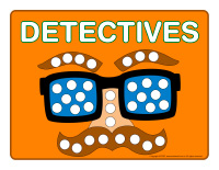 Modeling dough activity placemats-Detectives