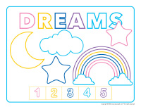 Modeling dough activity placemats-Dreams