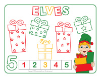 Modeling dough activity placemats-Elves 2025
