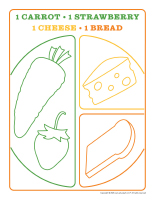 Modeling dough activity placemats-Food groups