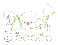 Modeling dough activity placemats-Forest