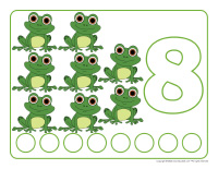 Modeling dough activity placemats-Frogs