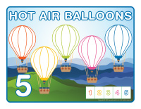 Modeling dough activity placemats-Hot air balloons