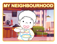 Modeling dough activity placemats-My neighbourhood