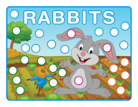 Modeling dough activity placemats-Rabbits