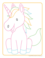 Modeling dough activity placemats-Unicorns-2026