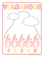 Modeling dough activity placemats-Volcanoes