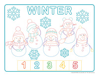 Modeling dough activity placemats-Winter