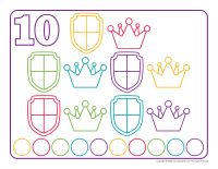 Modeling dough activity placemats-knights and princesses