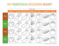 My vegetable coloring chart