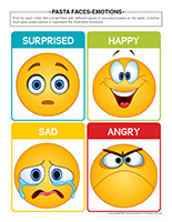 Pasta faces-Emotions