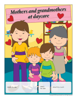 Perpetual calendar-Mothers and grandmothers at daycare