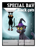 Perpetual calendar-Special Day-Black cats