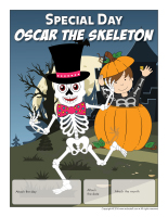 Perpetual calendar-Special day-Oscar the skeleton