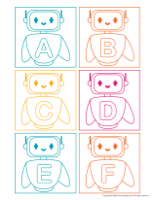 Pick search and color letters-Robots