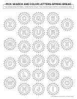 Pick search and color letters-Spring Break
