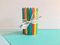 Popsicle stick flowerpot-4