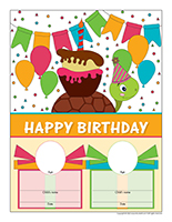 Poster Birthday turtle