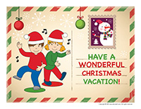 Perpetual calendar-Christmas vacation Poster-Have a wonderful Christmas vacation
