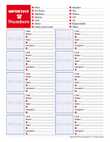 Poster-Important numbers with-photos