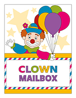 Poster clown mailbox