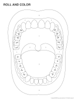 Roll and color-3D-Dental health