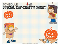 Schedule-Special Day-Crafty Robot