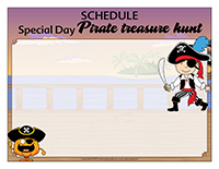 Schedule-Special day-Pirate treasure hunt