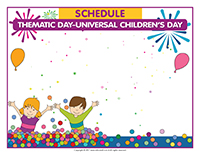 Schedule Thematic Day-Universal Children’s Day