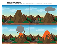 Sequential story-Volcanoes