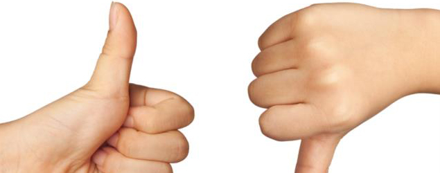 Thumbs up or down