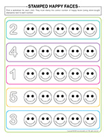Stamped happy faces