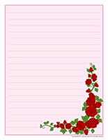 Stationery-Valentine’s Day Roses