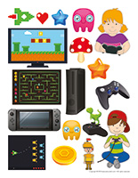 Stickers-Electronic games