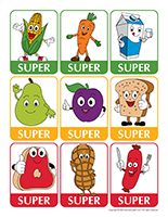 Stickers-Food Groups