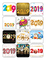 Stickers-Happy New Year 2017 Stickers-Happy New Year 2019