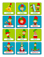 Stickers for rewards-Elf hunt-Fun & games