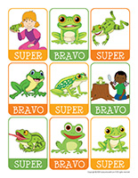 Stickers for rewards-Frogs