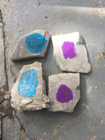 Use rocks to create a homemade memory game