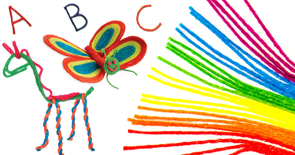 Learning to write letters with Wikki Stix {101 Ways to Teach the