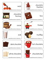 Word flashcards-Chocolate factory