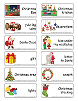 Word flashcards-Christmas traditions