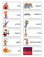 Word flashcards-Circus