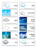 Word flashcards-Clouds