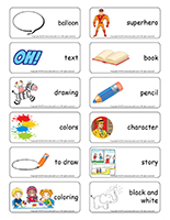 Word flashcards-Comic strips