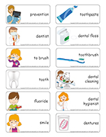Word flashcards-Dental health