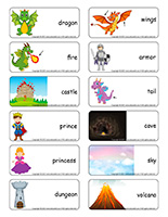 Word flashcards-Dragons