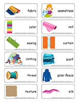 Word flashcards-Fabric