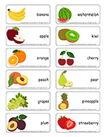 Word flashcards-Fruit