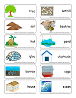 Word flashcards-Habitats